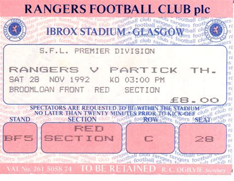 rangers v partick thistle fc tickets